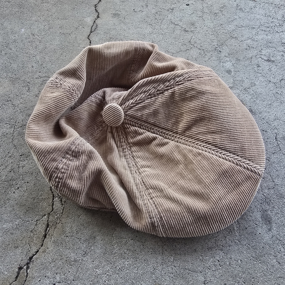 Goorin Newsboy Cabbie Cap 8 Panel Tan Corduroy XL